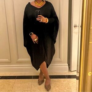 Black caftan dress